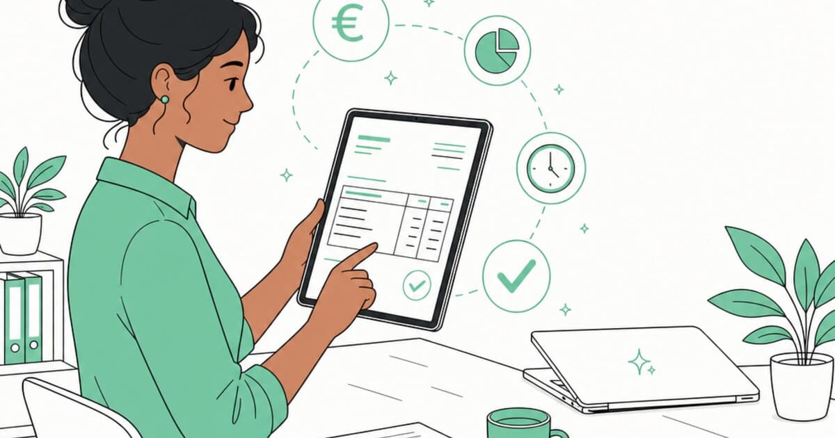 Dirigeant de TPE utilisant un outil de comptabilité IA pour automatiser sa gestion